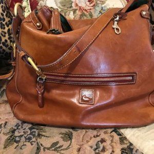 Dooney & Bourke Large Vintage Shoulder/Hobo Vacetta Florentine Leather Natura